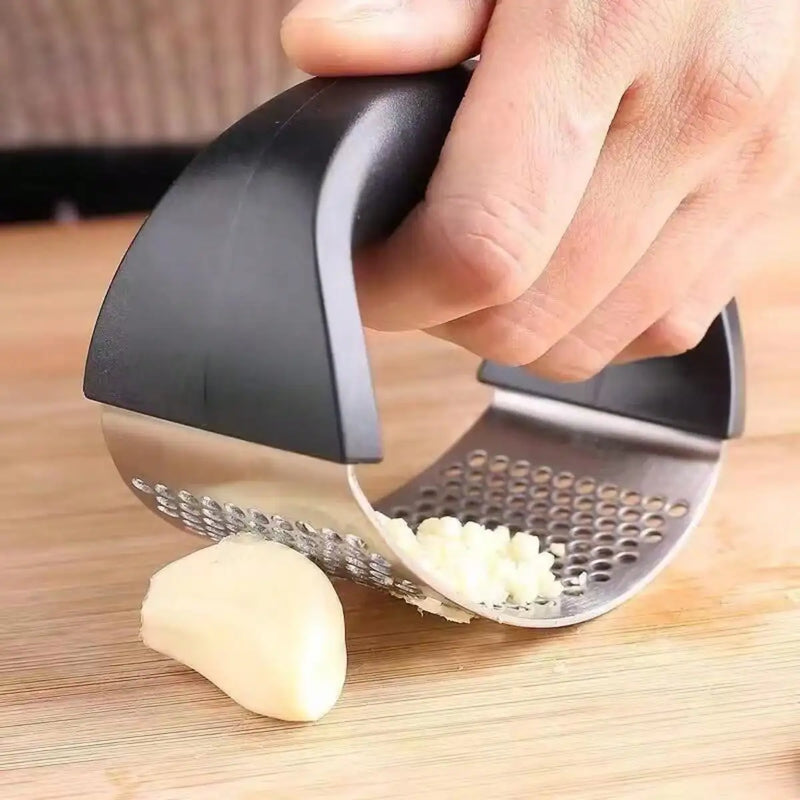 Prensa de alho em aço inoxidável, artefato de esmagamento manual, cozinha multifuncional, 1pc